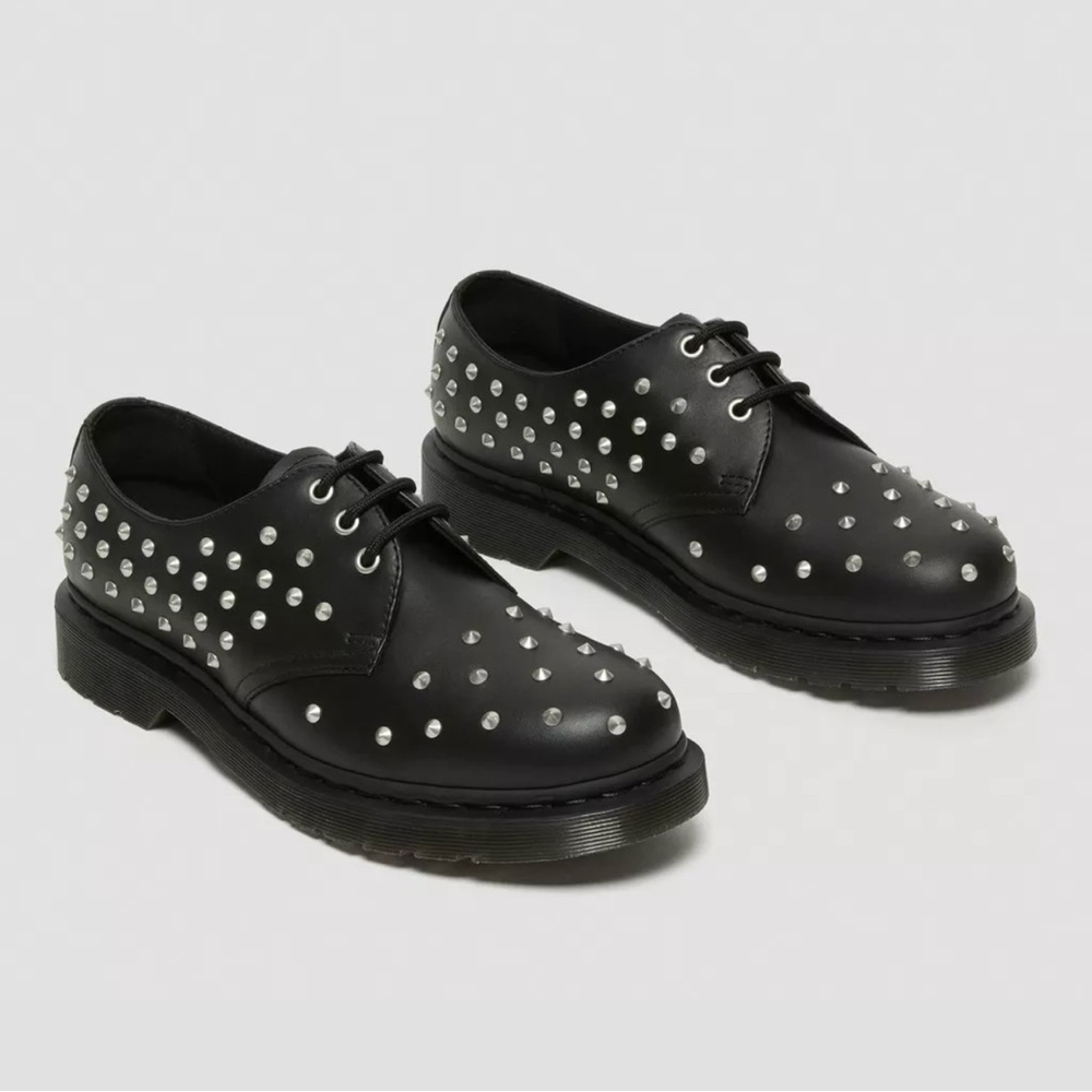 DR MARTENS 1461 STUD WANAMA LEATHER OXFORD SHOES